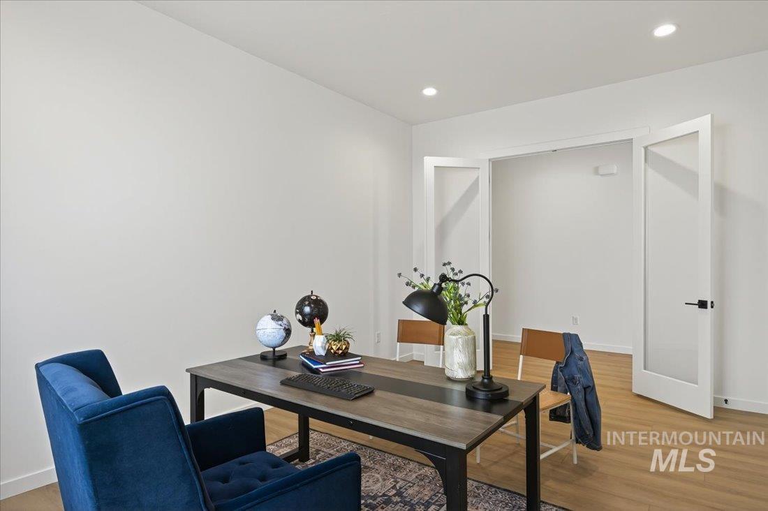 14675 Serenity Pt Street Caldwell, ID 83607 - Photo 9 of 14 Office with light wood-style floors and recessed lighting