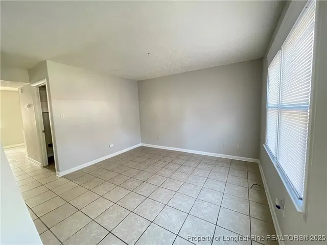 an empty room with a natural light