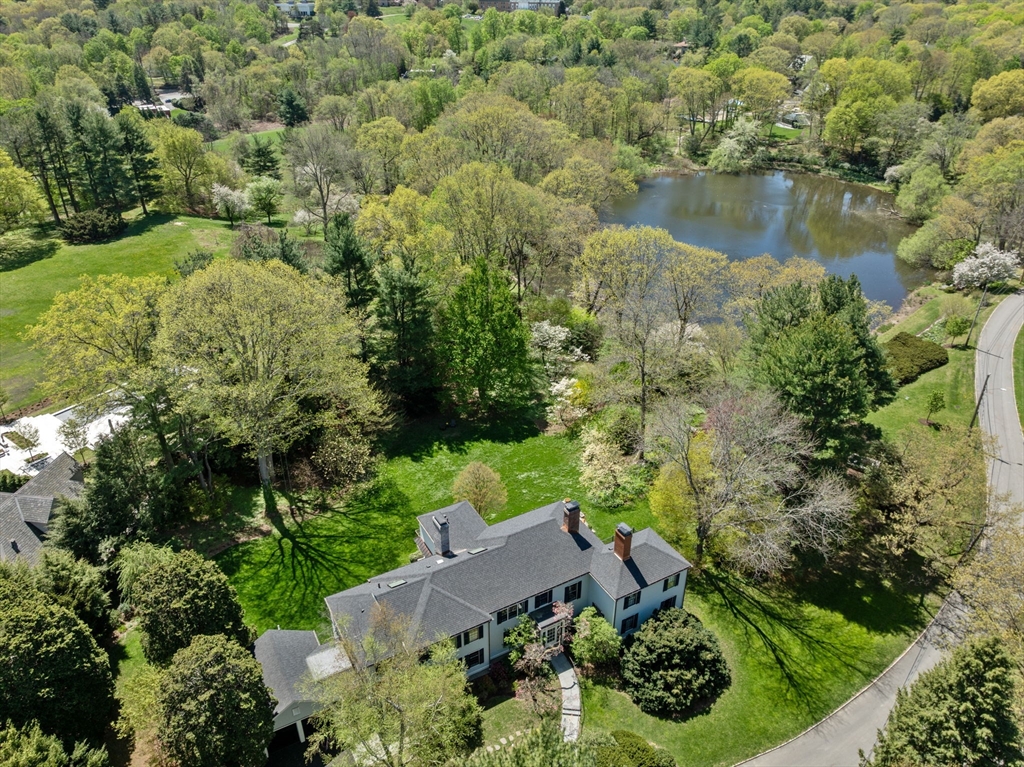 21 Sargent Crossway Brookline, MA 02445 - Photo 14 of 36 an aerial view of residential house with outdoor space and lake view