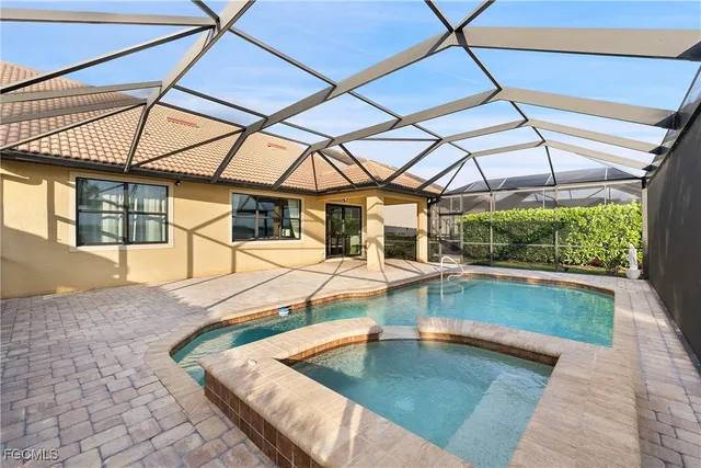 a building outdoor space with patio furniture