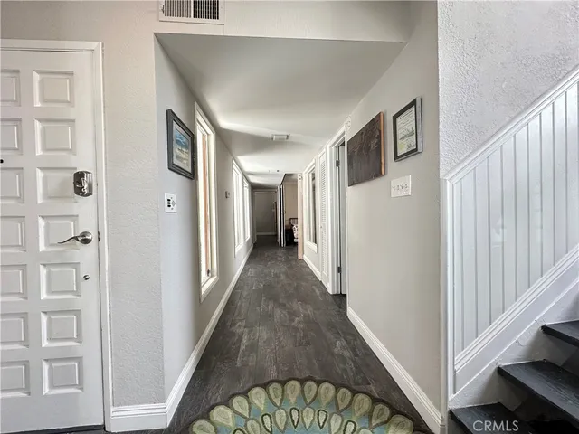 a view of hallway with stairs