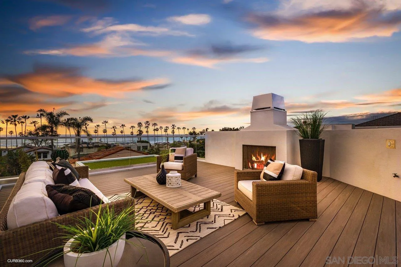 8352 La Jolla Shores Drive La Jolla, CA 92037 - Photo 4 of 33 a view of a roof deck with couches and sky view