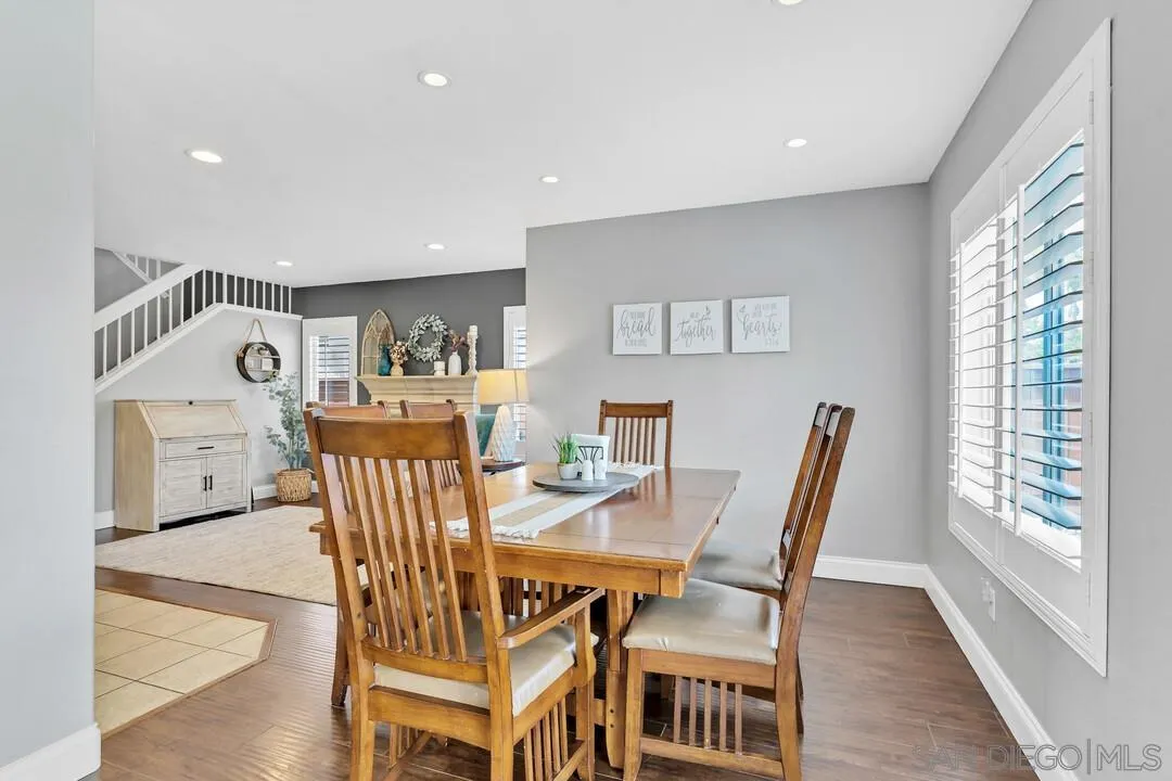 224 Parkside Place Santee, CA 92071 - Photo 11 of 50 a view of a dining room with furniture and wooden floor
