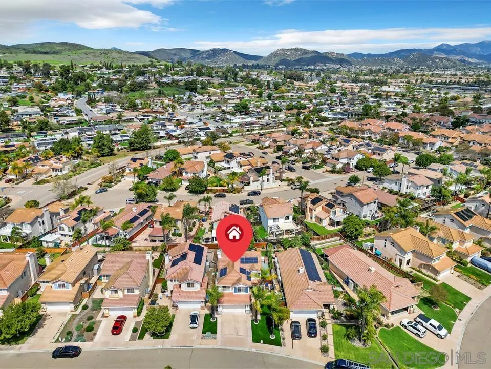 224 Parkside Place Santee, CA 92071 - Photo 48 of 50 an aerial view of residential houses with outdoor space