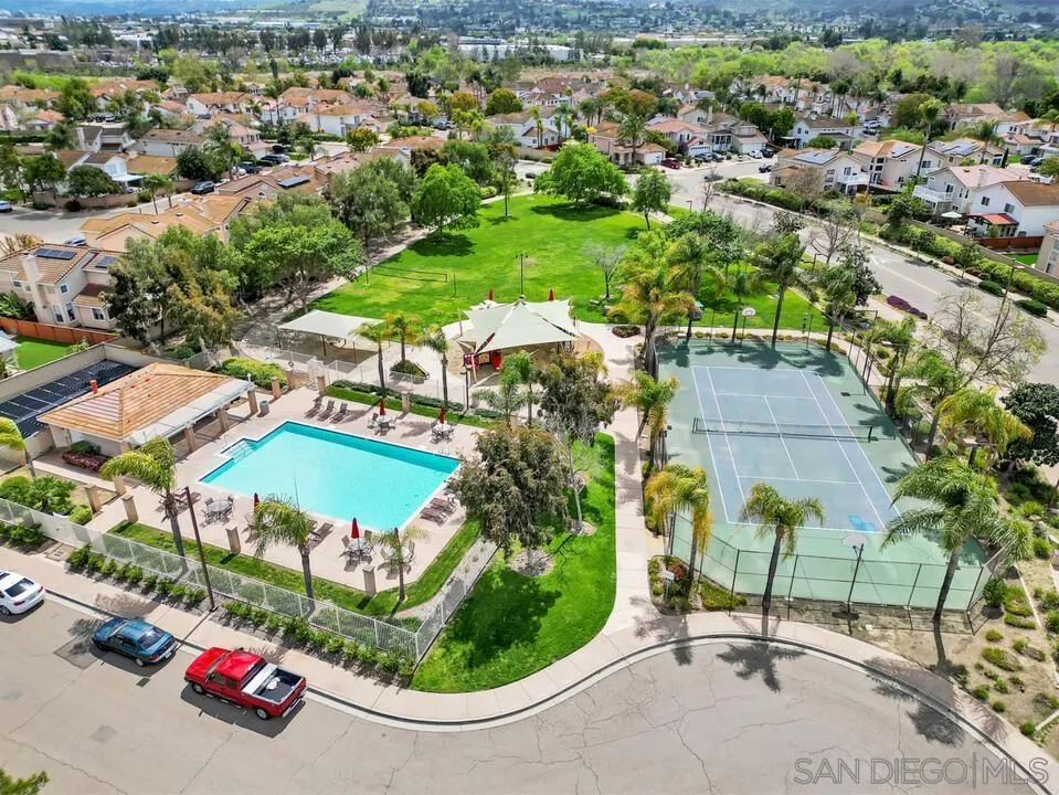 224 Parkside Place Santee, CA 92071 - Photo 50 of 50 an aerial view of a house with a garden and lake view