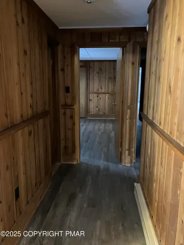 a view of a wooden door