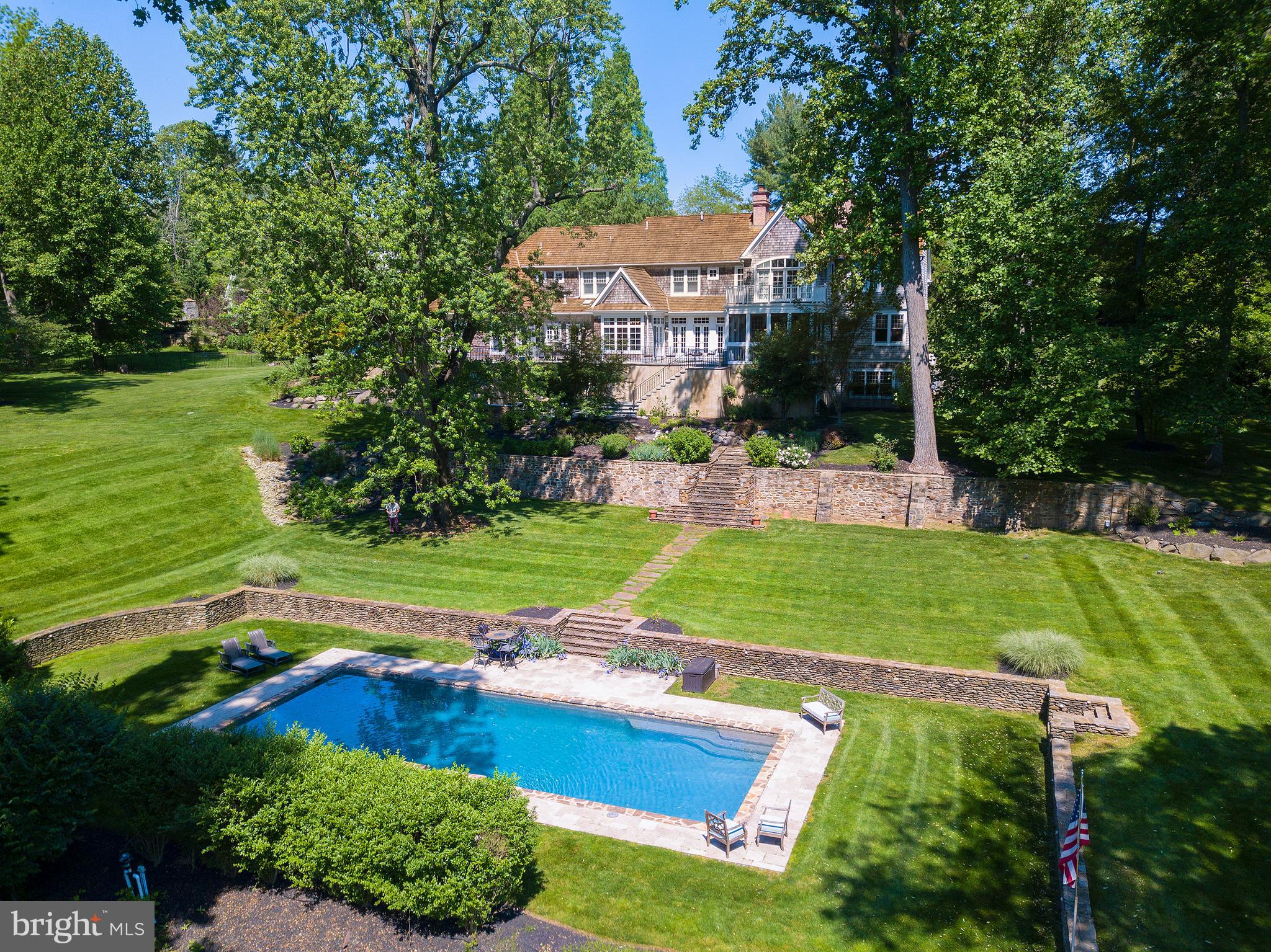 102 Springhouse Lane Newtown Square, PA 19073 - Photo 75 of 80 a view of yard with swimming pool and green space