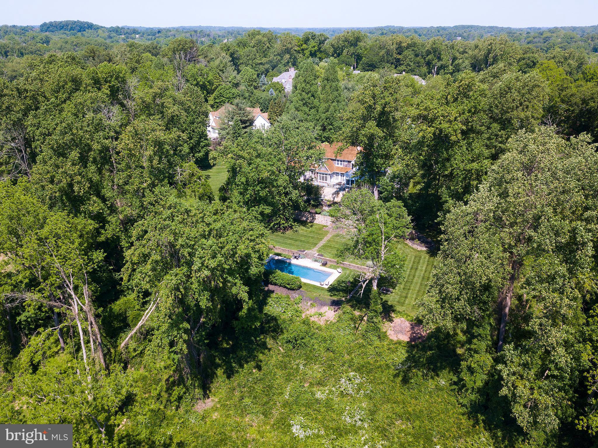 102 Springhouse Lane Newtown Square, PA 19073 - Photo 80 of 80 an aerial view of residential house with outdoor space and trees all around