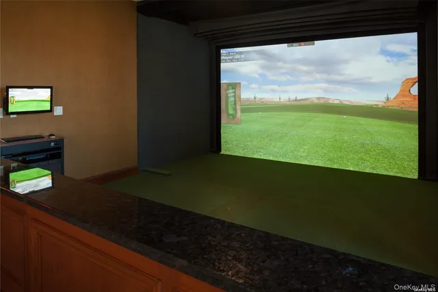 a view of a yard from a living room