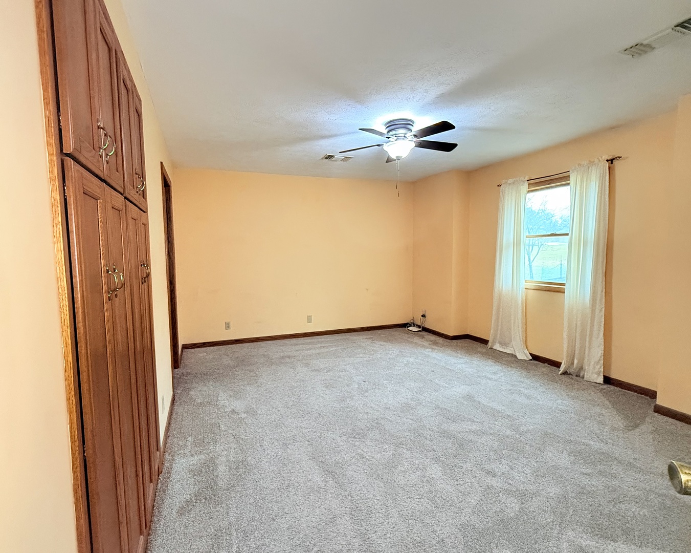 101 East 10th Street Gridley, IL 61744 - Photo 13 of 17 an empty room with chandelier fan and windows