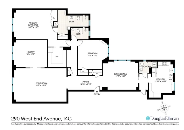$3,375,000 | 290 West End Avenue, Unit 14C | Upper West Side