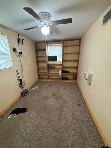 a view of room and garage