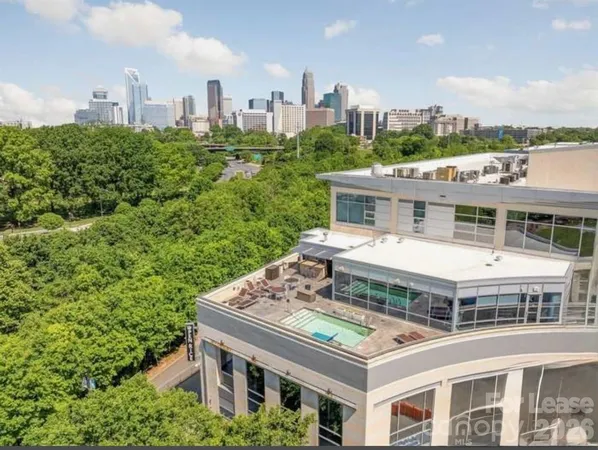 a aerial view of a multi story building