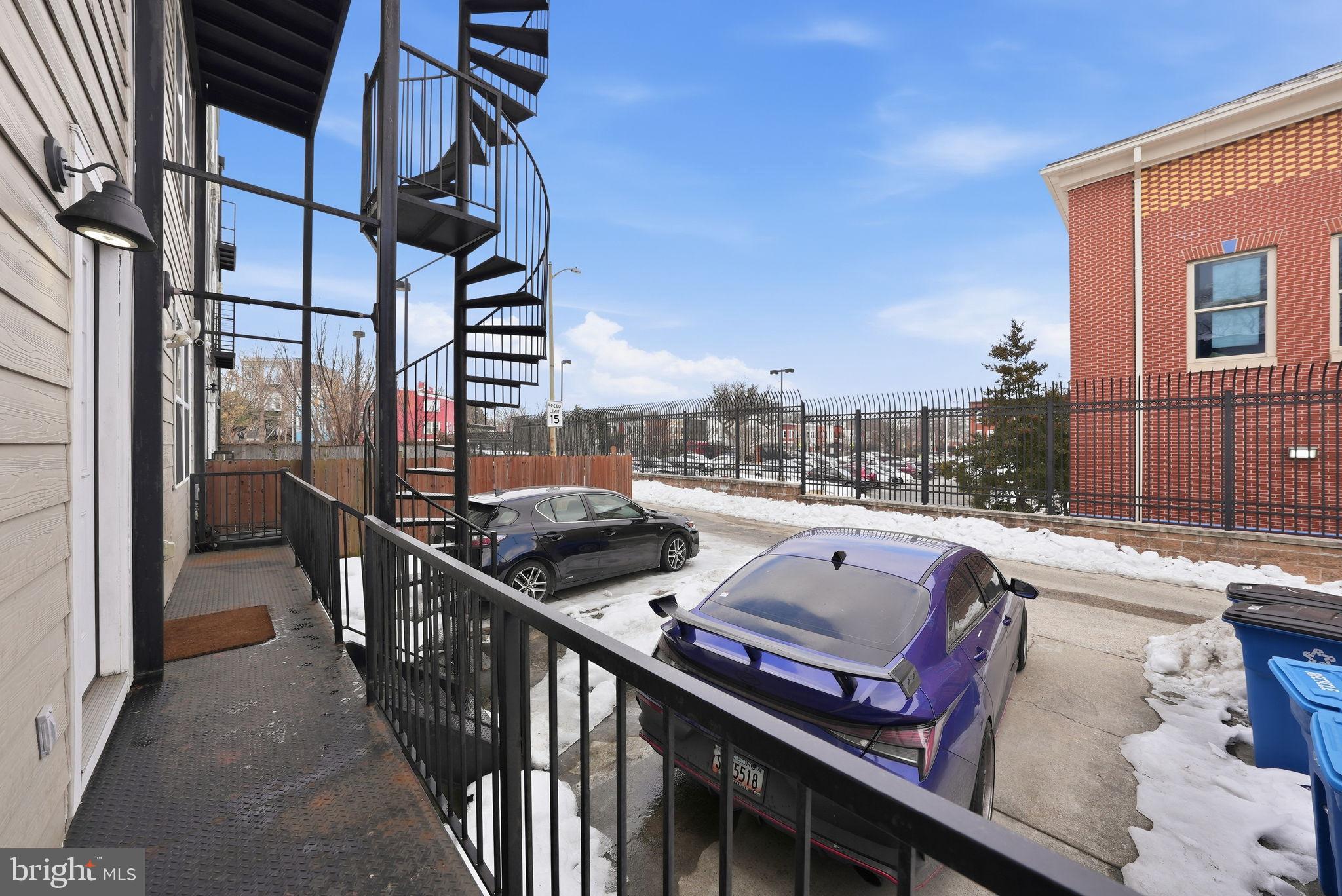 1512 F Street Northeast, Unit 2 Washington, DC 20002 - Photo 35 of 37 Charming outdoor space with spiral staircase.