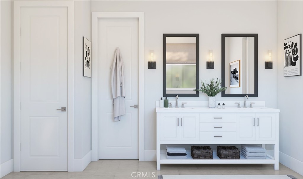 19424 Cereus Road Apple Valley, CA 92307 - Photo 11 of 12 a bathroom with a double vanity sink a mirror and a