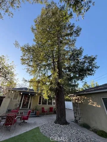 a view of outdoor space with garden