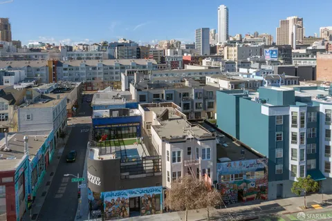 a view of city from balcony