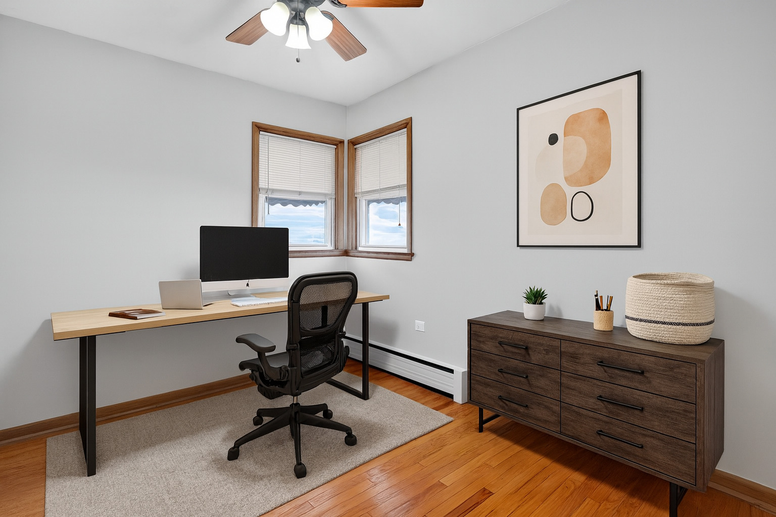 6408 West Raven Street, Unit 1 Chicago, IL 60631 - Photo 18 of 24 a view of a workspace with furniture and a window