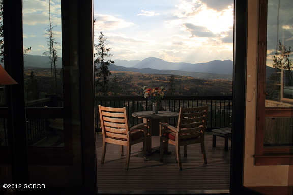 164 Cozens Ridge Fraser, CO 80442 - Photo 35 of 45 view to deck and Byers Peak from inside