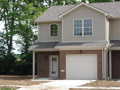 End unit. Green space behind and to the