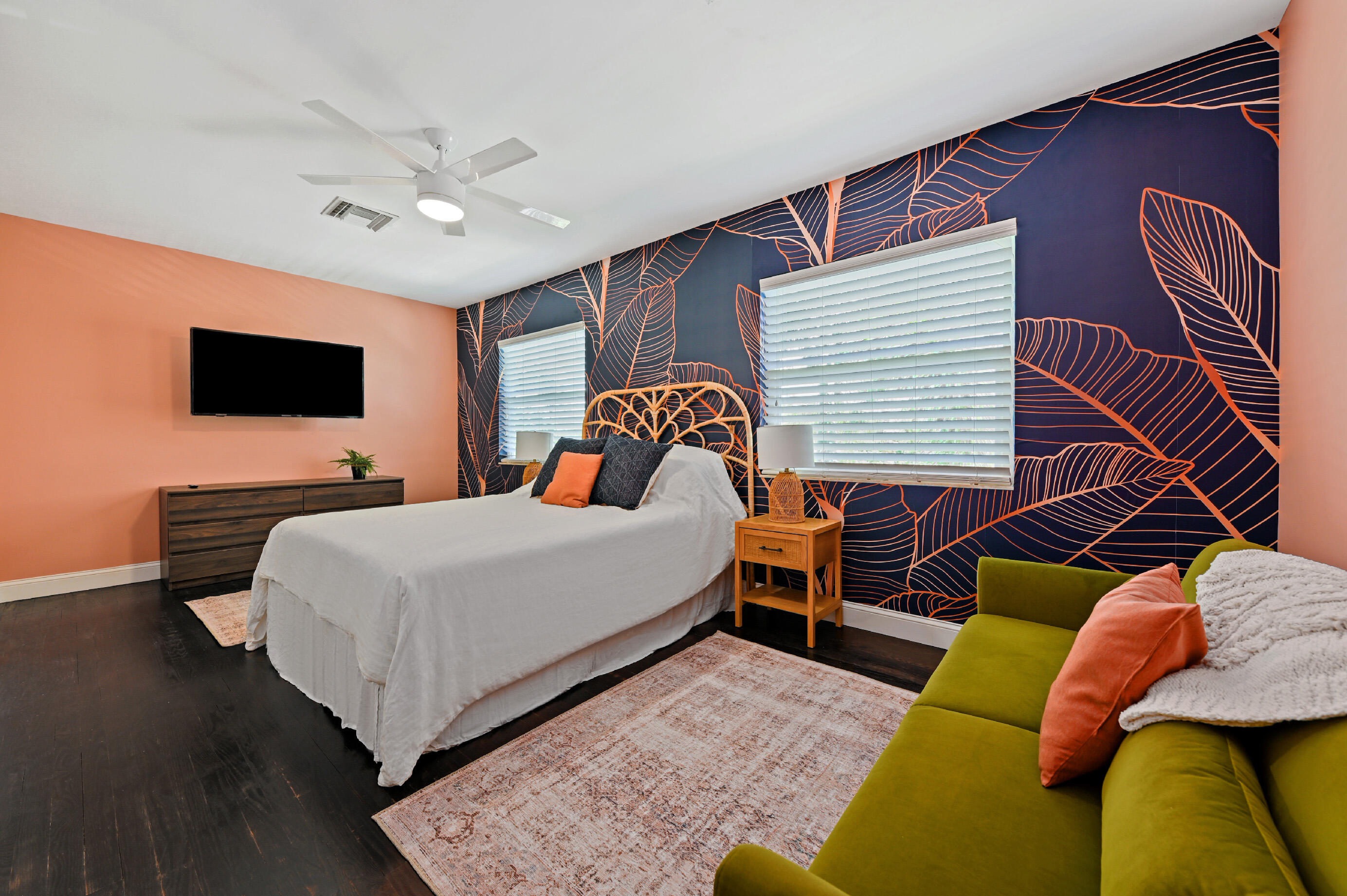 600 Mission Hill Road Boynton Beach, FL 33435 - Photo 19 of 42 a bedroom with a bed and a flat screen tv