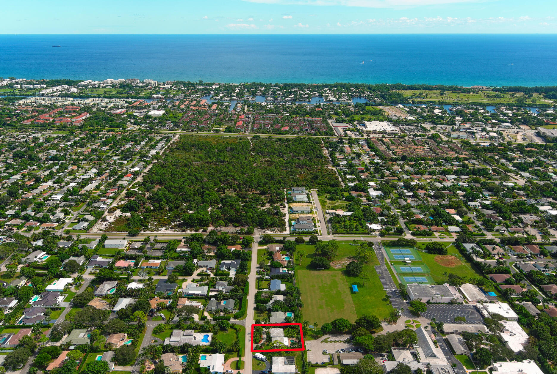 600 Mission Hill Road Boynton Beach, FL 33435 - Photo 41 of 42 an aerial view of residential houses with outdoor space