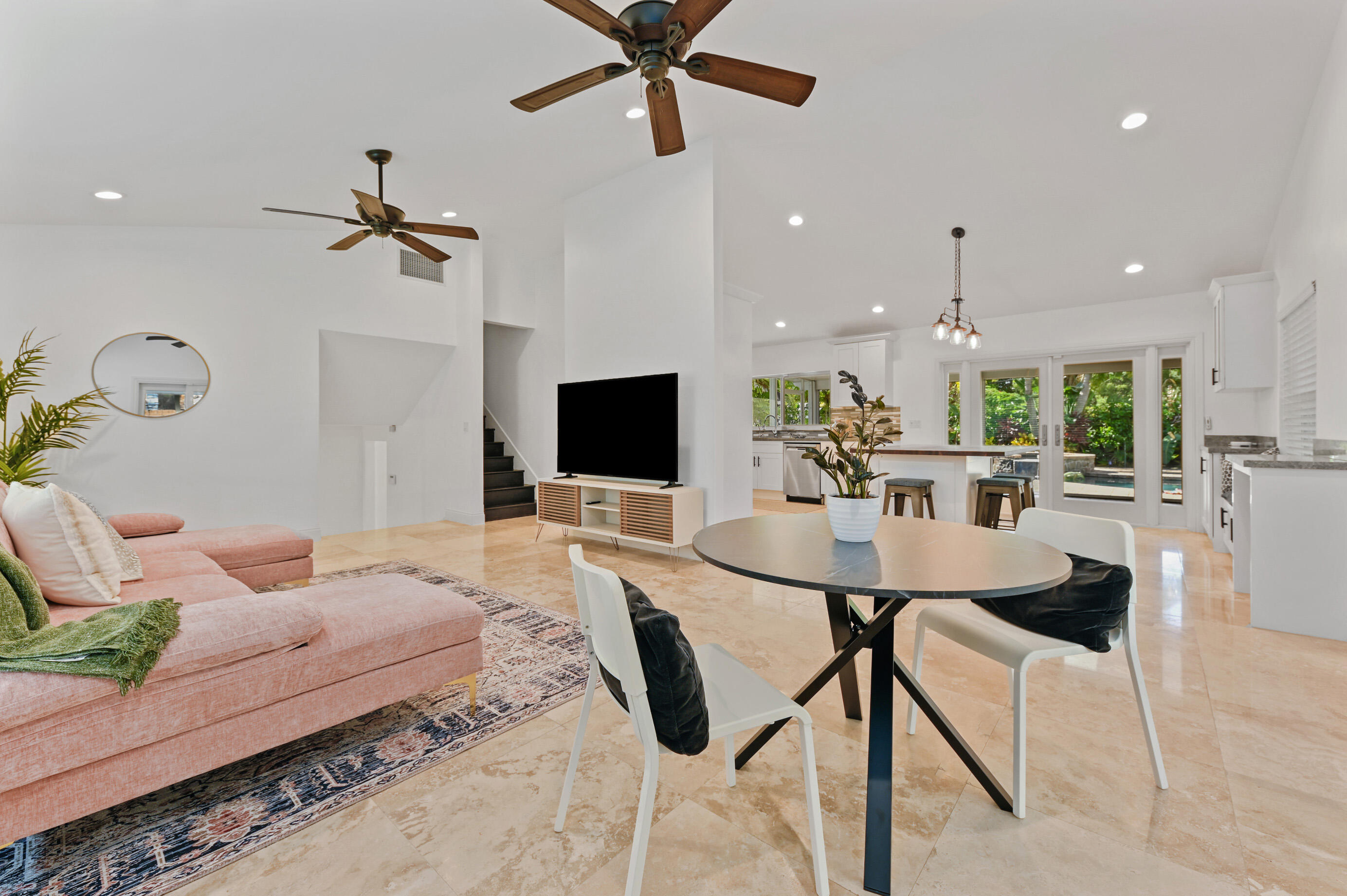 600 Mission Hill Road Boynton Beach, FL 33435 - Photo 10 of 42 a living room with furniture and a view of kitchen