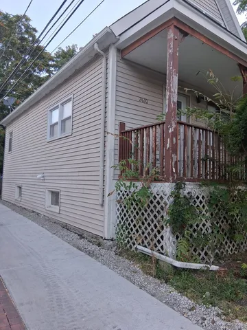 a house view with a garden