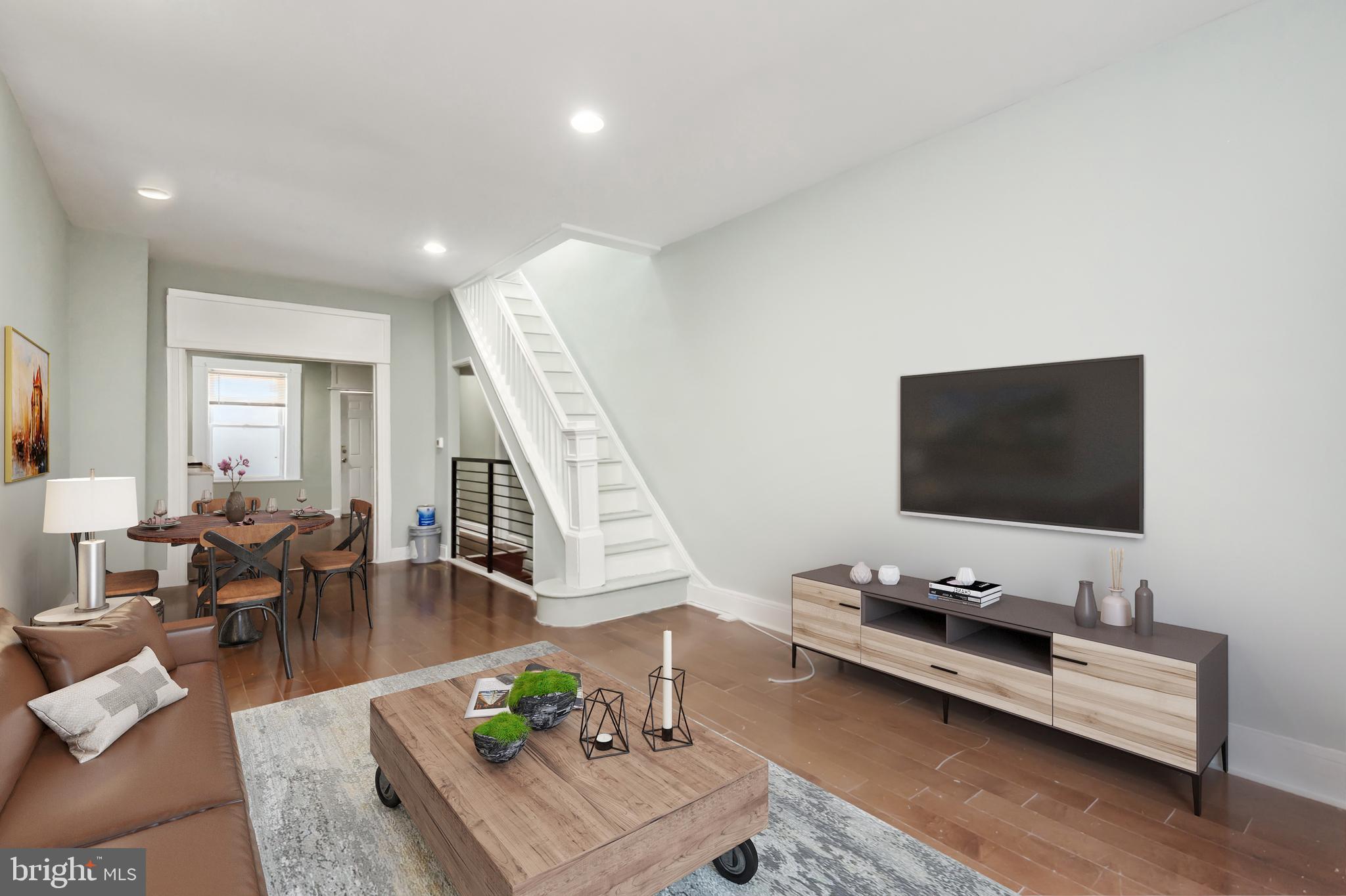 402 North Curley Street Baltimore, MD 21224 - Photo 2 of 22 Living Room (virtual staging)
