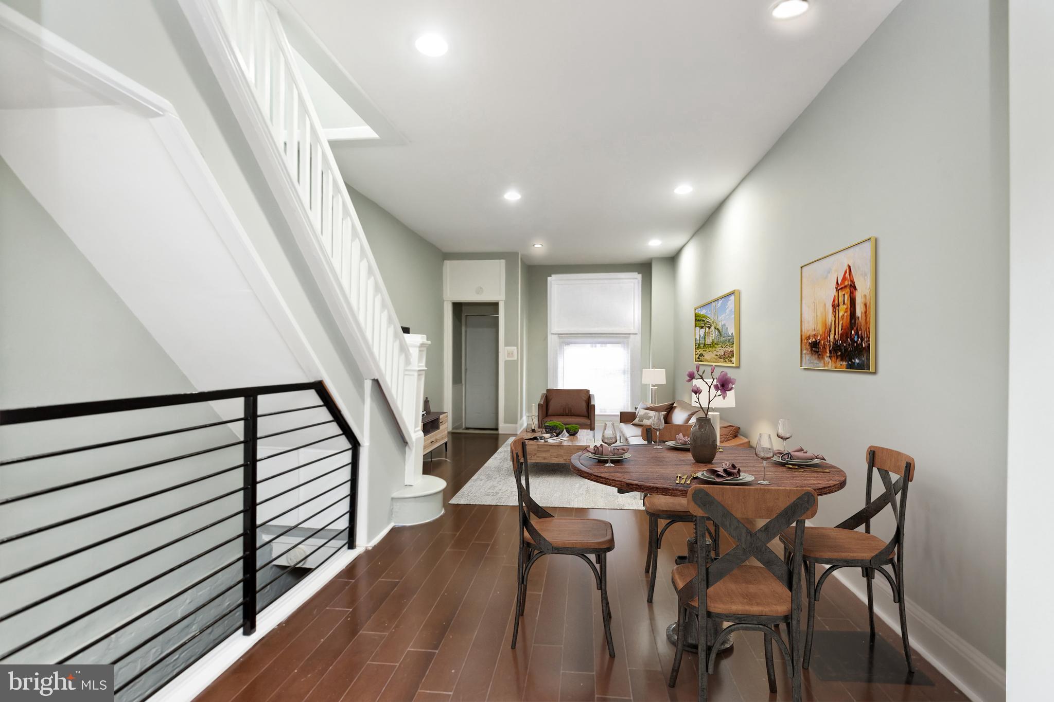 402 North Curley Street Baltimore, MD 21224 - Photo 3 of 22 Main level open layout (virtual staging)