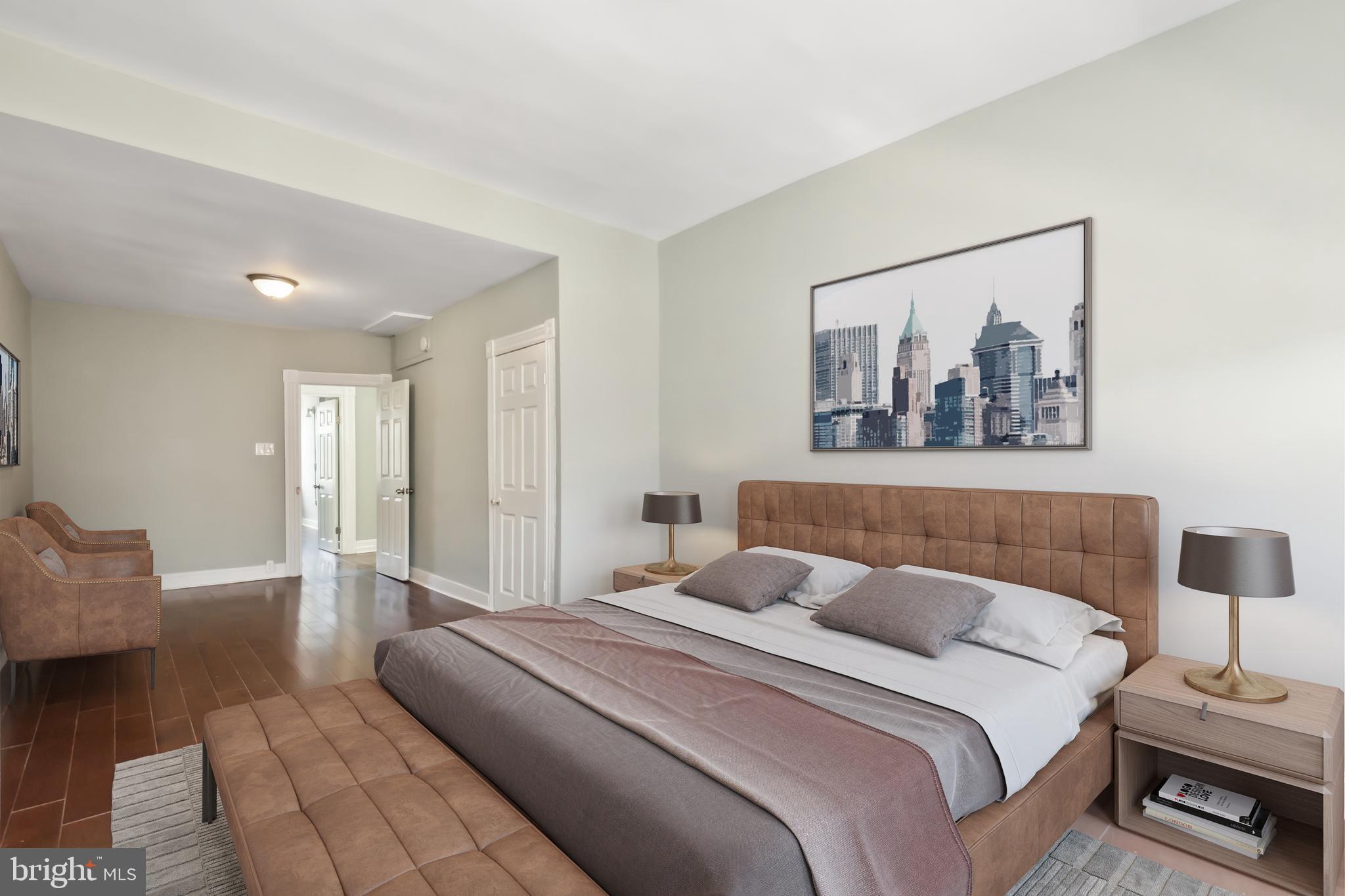 402 North Curley Street Baltimore, MD 21224 - Photo 6 of 22 Master Bedroom (virtual staging)