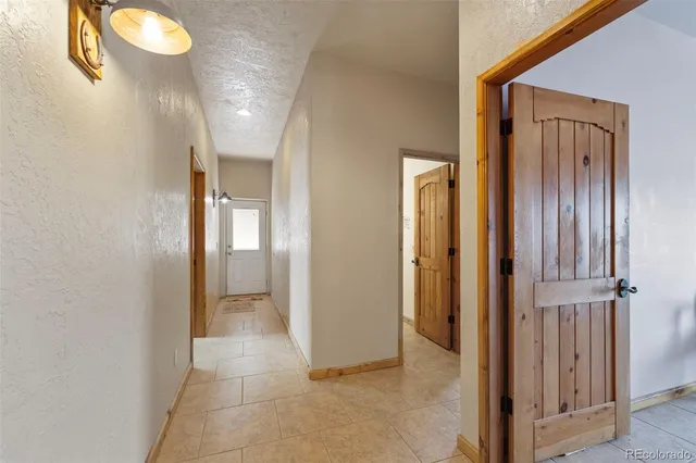a bathroom with a shower and a toilet