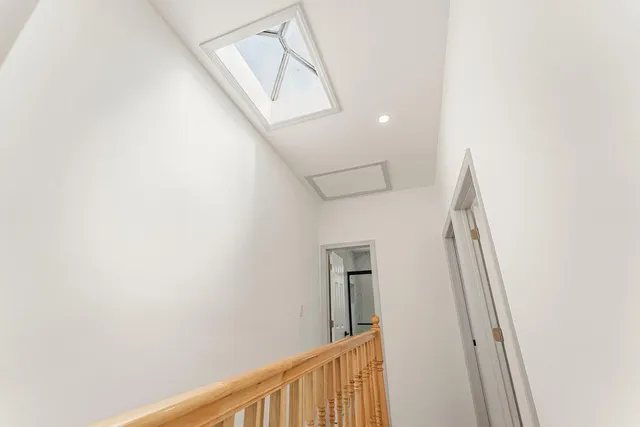 a view of a hallway with entryway