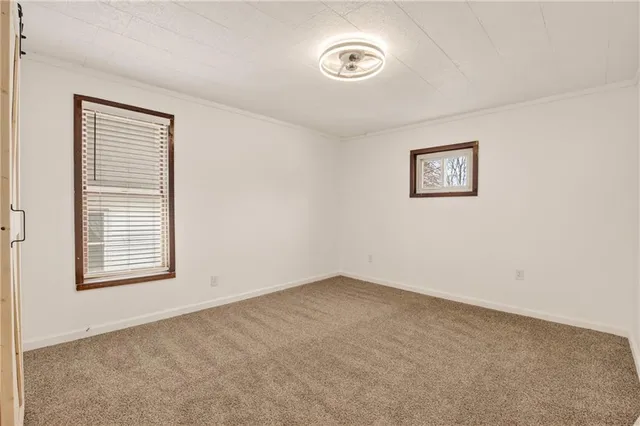 an empty room with a window