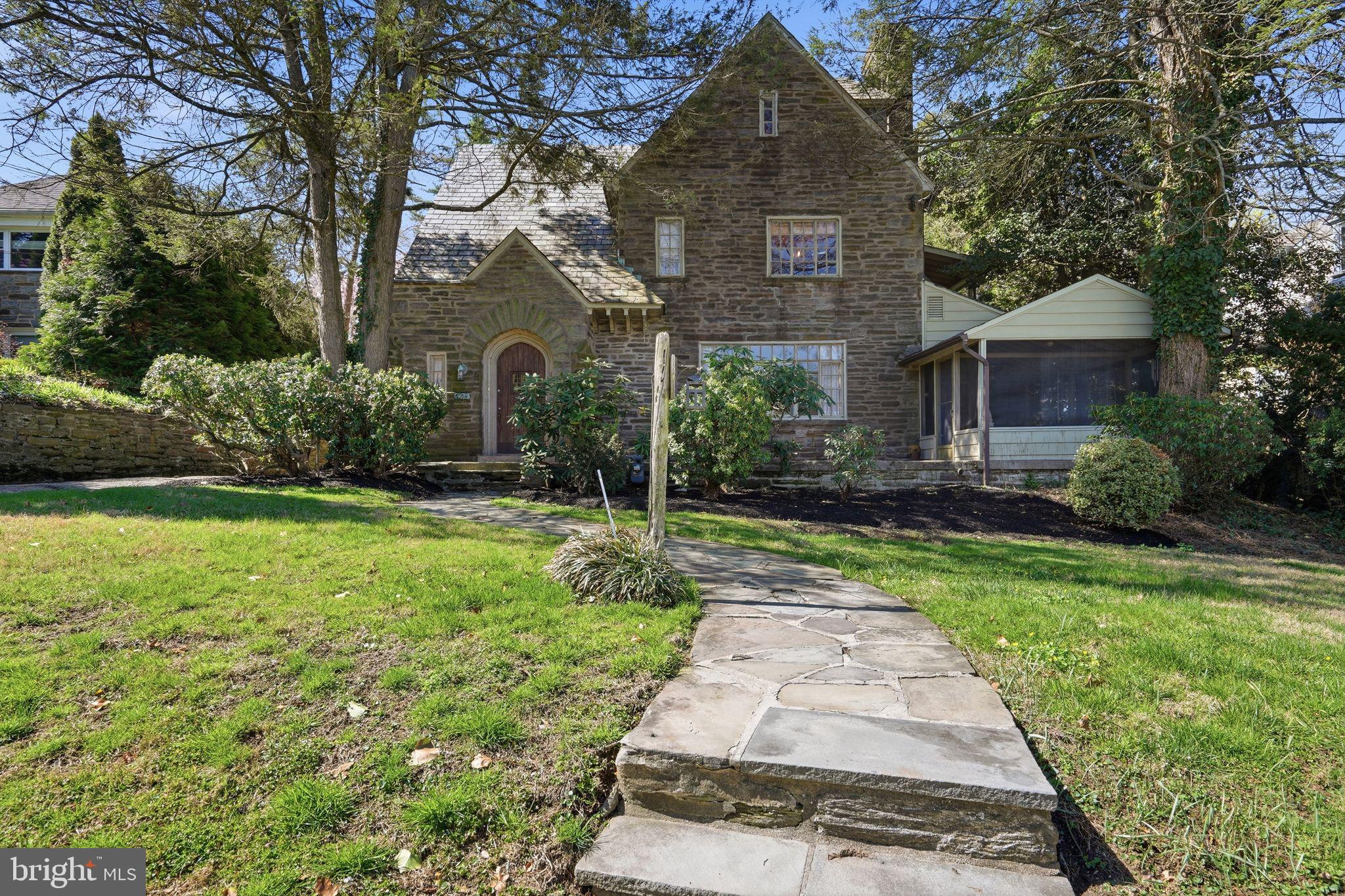408 Upland Road Elkins Park, PA 19027 - Photo 40 of 41 a front view of a house with garden
