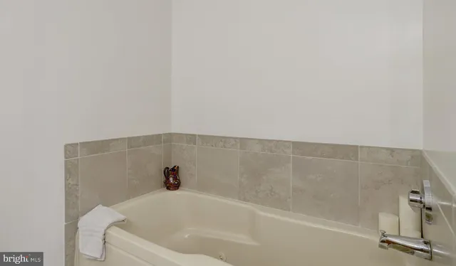 a bathroom with a tub