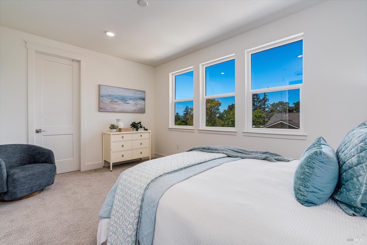 107 Grace Lane Napa, CA 94559 - Photo 37 of 39 a bedroom with a bed a couch and a window