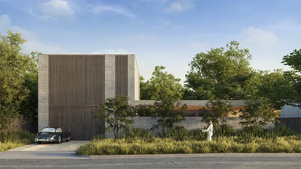 a backyard of a house