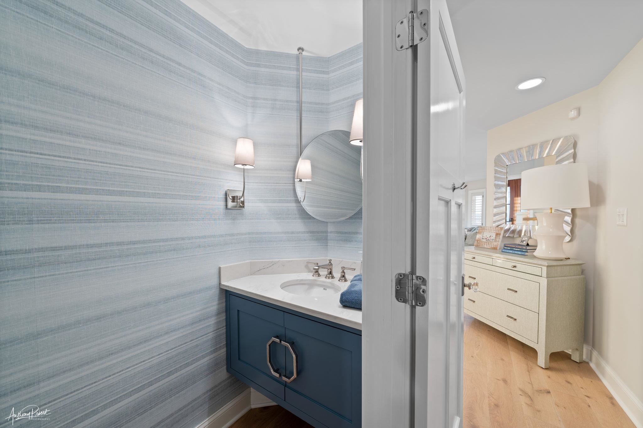 526 7th Street Avalon, NJ 08202 - Photo 12 of 24 a spacious bathroom with a sink double vanity and a mirror