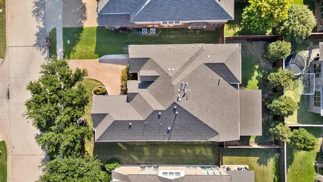 a view of a hallway with a chandelier