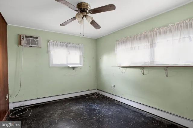 an empty room with a window