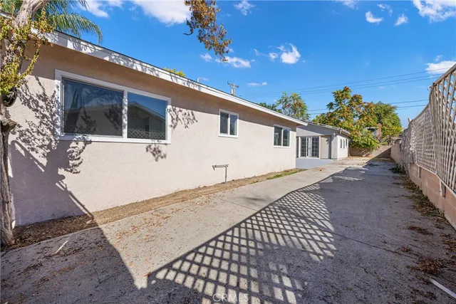 a view of a house with a patio