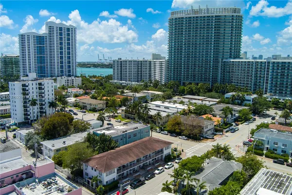a view of a city that has tall buildings