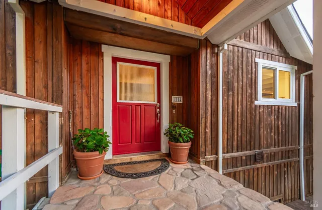a view of small garden and potted plants