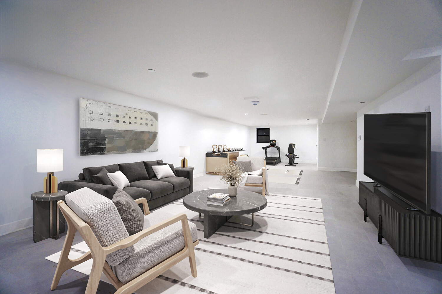 432 Fenimore Street Brooklyn, NY 11225 - Photo 19 of 25 a living room with furniture a flat screen tv and a dining table