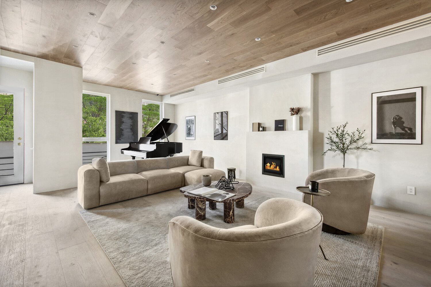 432 Fenimore Street Brooklyn, NY 11225 - Photo 2 of 25 a living room with furniture a fireplace and a large window