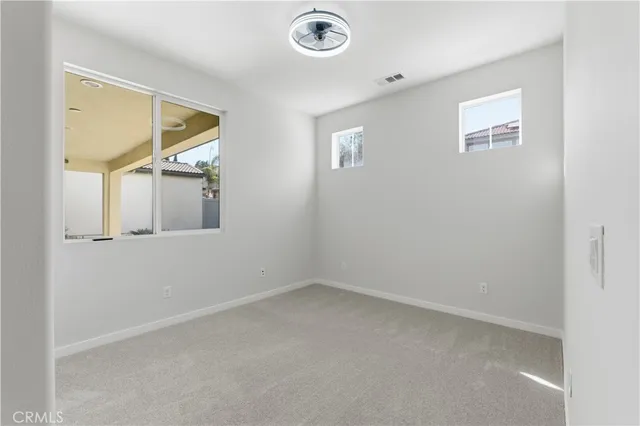 an empty room with a window