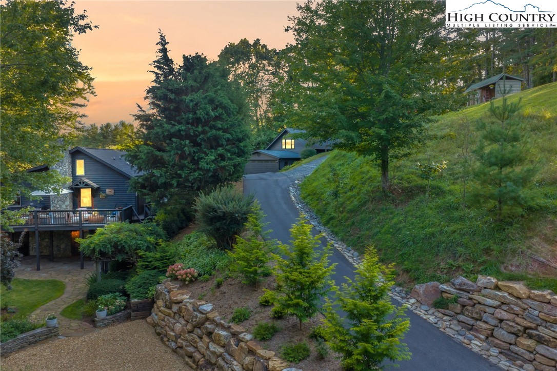 a house view with a garden space