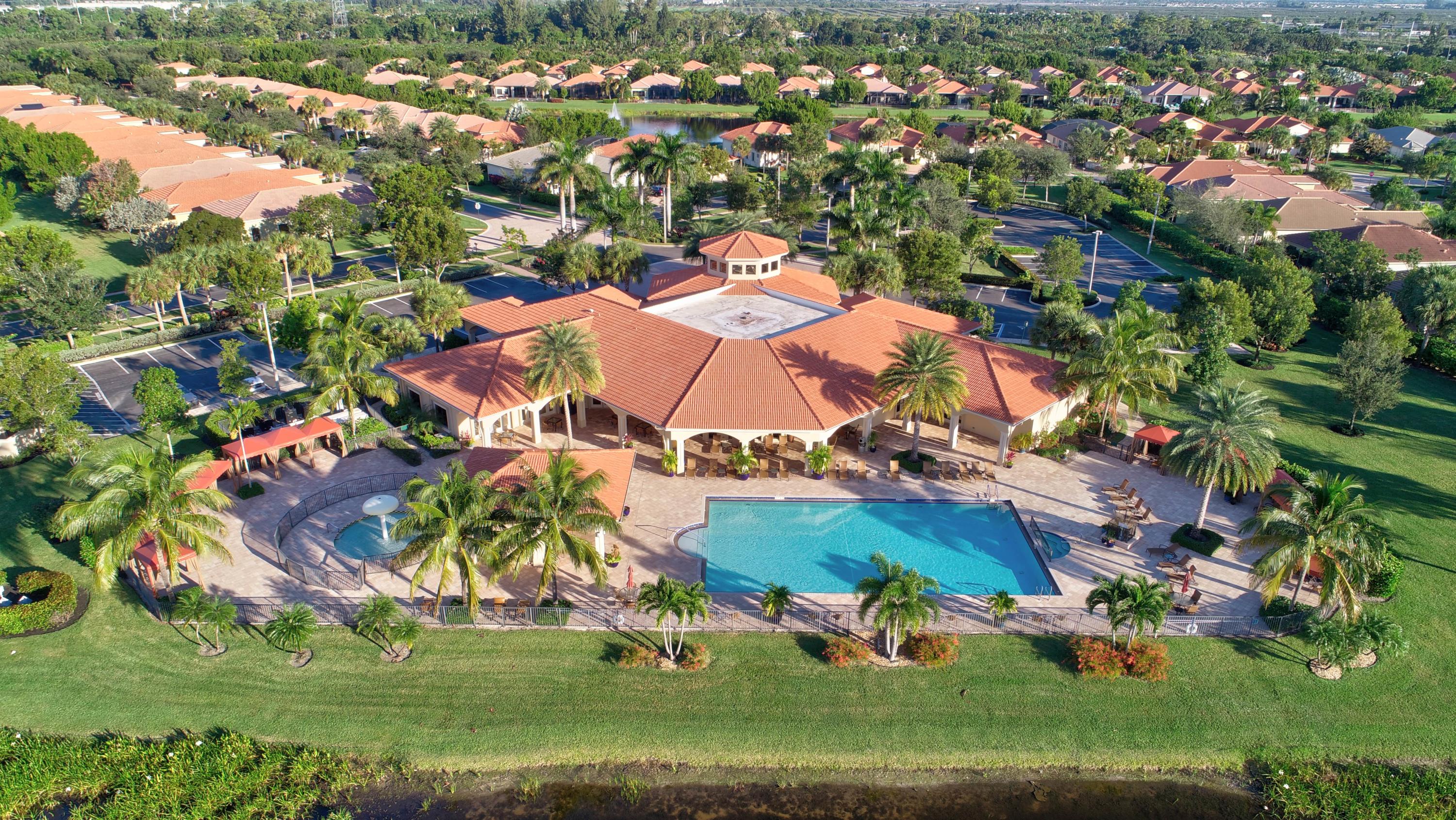 9583 Isles Cay Drive Delray Beach, FL 33446 - Photo 40 of 47 Aerial View of Clubhouse