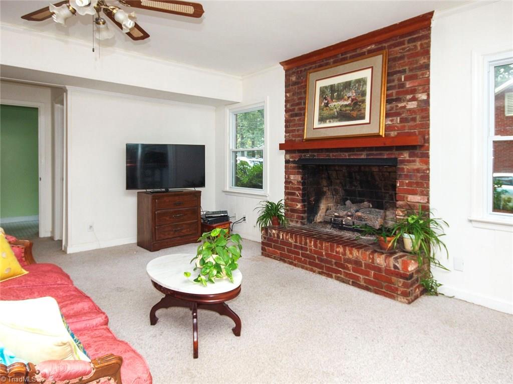 3211 Polo Road Winston-Salem, NC 27106 - Photo 7 of 27 Brick Fireplace